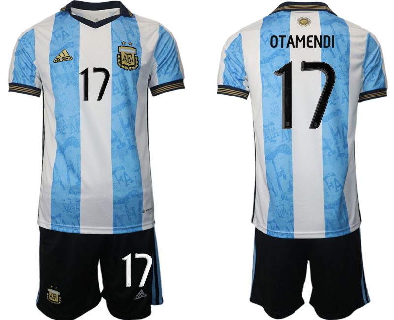 Men 2022 World Cup National Team Argentina home blue 17 Soccer Jersey